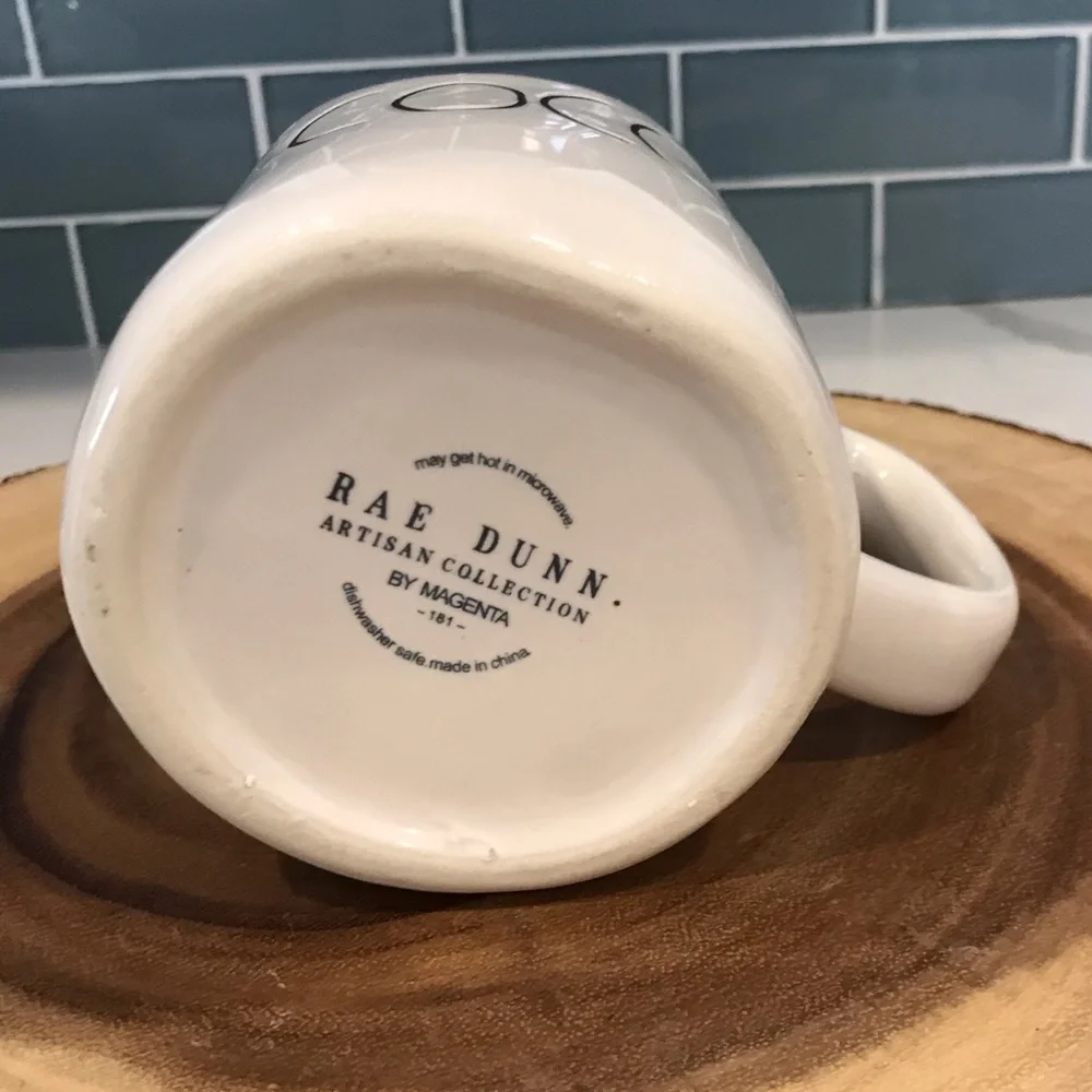 Rae Dunn COCOA Mug White Ceramic Coffee Tea Hot Cocoa Farmhouse